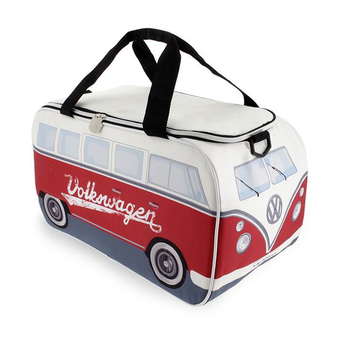 KØLETASKE, VW T1 BUS HVID/RØD 25 LITER -  fra VW COLLECTION - nu kun 369 kr. Hos HjemTek 