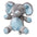 ELEFANT TEDDY 22cm Lyseblå & Lyserød