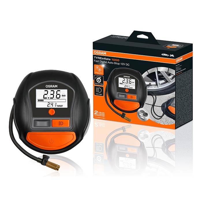 OSRAM MINI-KOMPRESSOR TYREINFLATE 1000 -  fra OSRAM - nu kun 649 kr. Hos HjemTek 