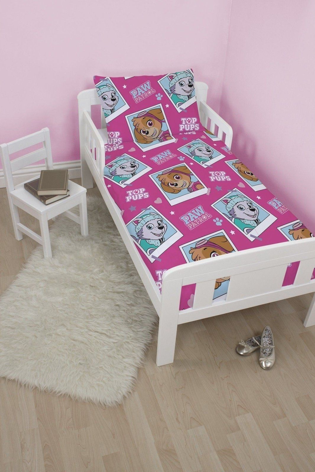 120x150 Cm Junior Paw Patrol Sengetøj Pink - HjemTek