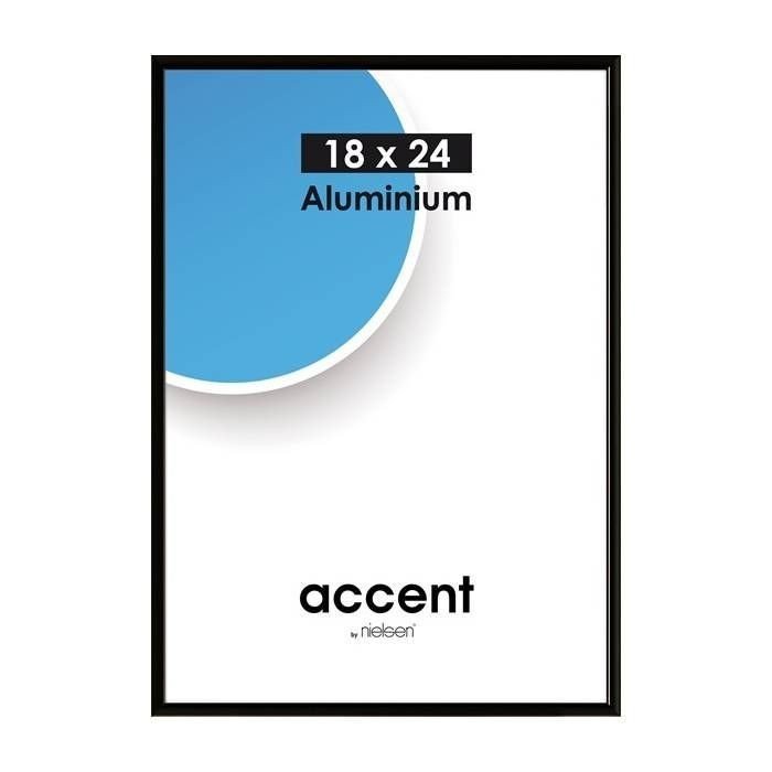 29,7 x 59,4 cm (A2) Nielsen Fotoramme Accent i Aluminium - Mat Sort - HjemTek