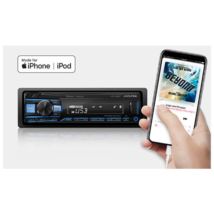 ALPINE UTE-200BT TUNER/IPOD BLUETOOTH 2 LINE OUT - HjemTek