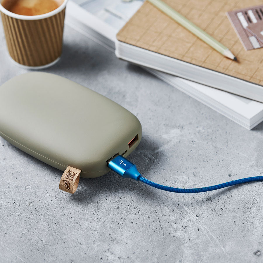 GreyLime Braided USB-A til USB-C Kabel Blå 2 m -  fra GreyLime - nu kun 119 kr. Hos HjemTek 