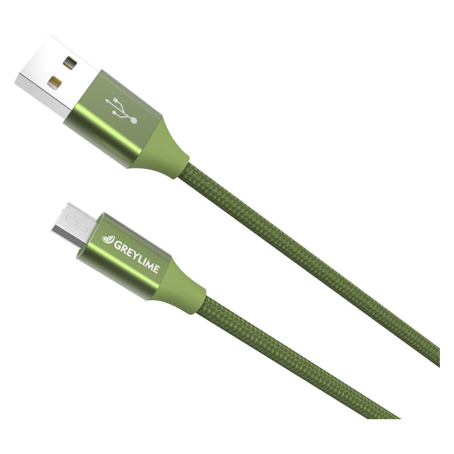 GreyLime Braided USB-A til MFi Lightning Kabel Grøn 1 m -  fra GreyLime - nu kun 179 kr. Hos HjemTek 