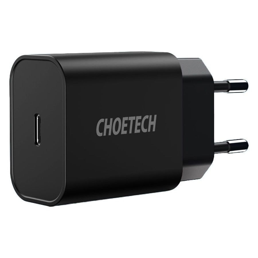 Choetech 20W USB-C PD Vægoplader, Sort - HjemTek