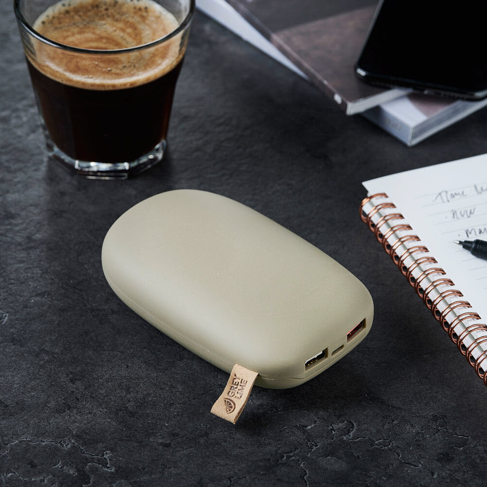 GreyLime Power Stone ll 10400 mAh powerbank USB-C & USB-A, Beige -  fra GreyLime - nu kun 419 kr. Hos HjemTek 