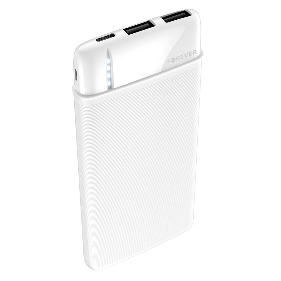 Forever TB-100M 10.000 mAh Powerbank, Hvid -  fra Forever - nu kun 219 kr. Hos HjemTek 